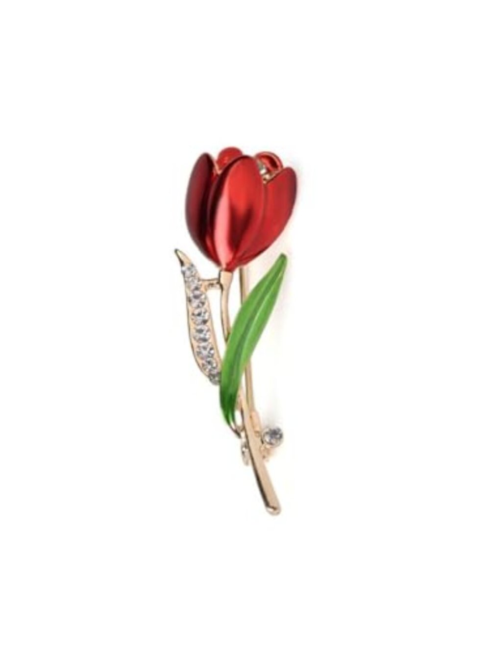 Red Rose Flower Brooches Pins for Women Elegant Lady Pin Party Dance Wedding